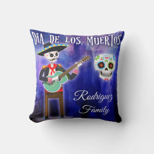Coussin Jour de la famille Dead Dia de los Muertos Hallowe
