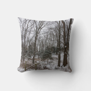 Coussin Jour de la neige du bois
