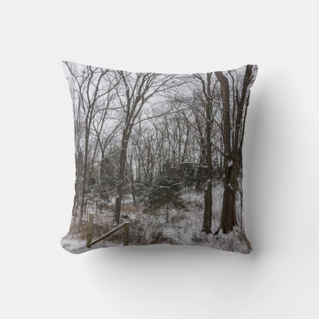 Coussin Jour de la neige du bois (Recto)