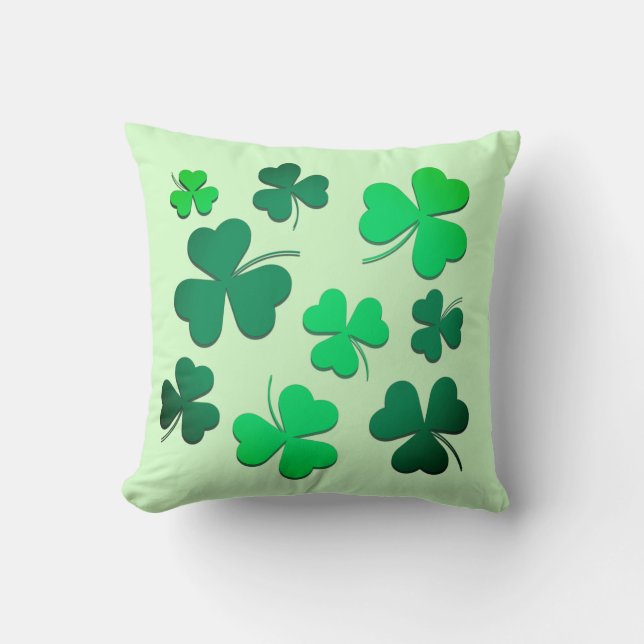 Coussin Jour de la Saint Patrick de printemps vert irlanda (Recto)