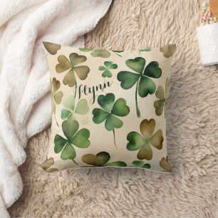 Coussin Jour de la Saint Patrick shamrock