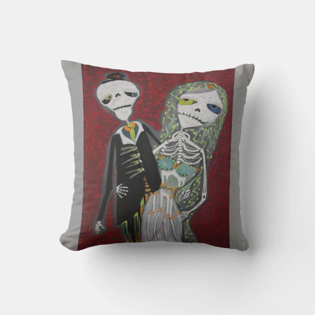 Coussin Jour de l'Américain mort MoJo Pillo de couples de (Recto)