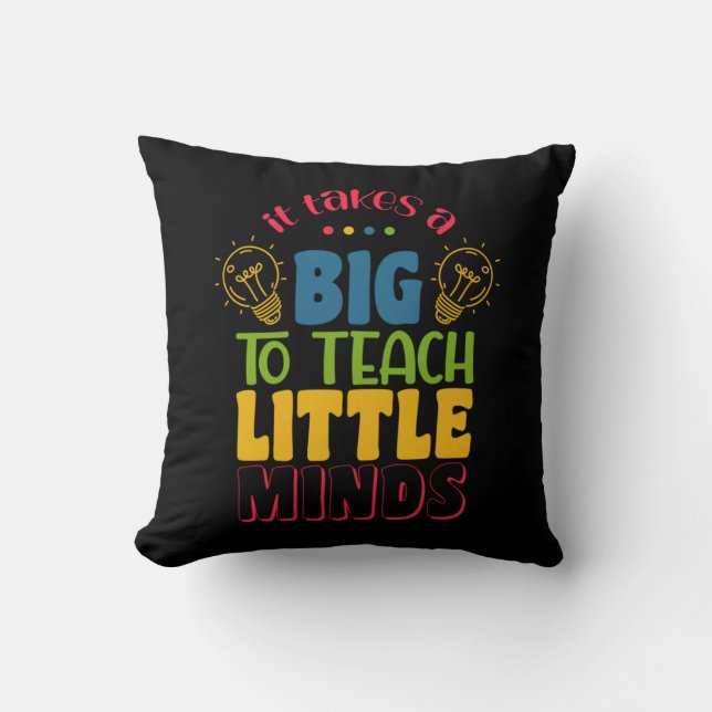 Coussin Jour de l'enseignant Il faut beaucoup pour enseign (Recto)