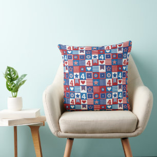 Coussin Jour de l'Indépendance Juillet 4 2023 États-Unis