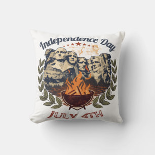 Coussin Jour de l'Indépendance Mont Rushmore 4 juillet