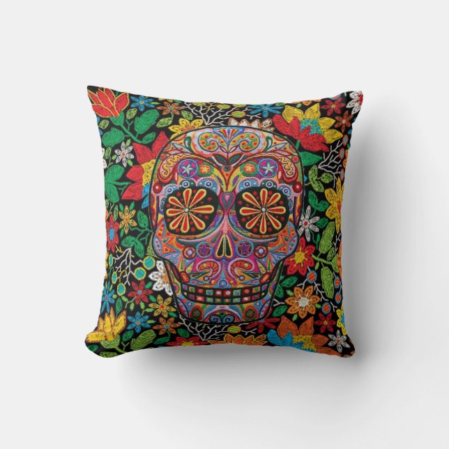 Coussin Jour de Los Muertos (Recto)