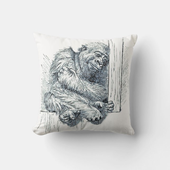 Coussin Jour de repos - Young Ape Gorilla (Recto)