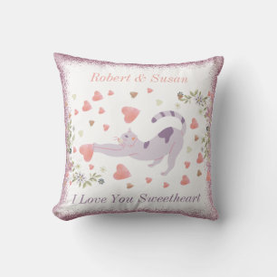 Coussin Jour de Valentines Couple Couple Coeurs mignons