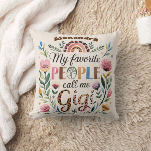 Coussin ❤️ Jour des mères GIGI personnalisées Anniversaire