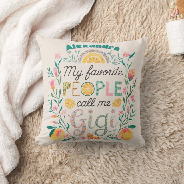 Coussin ❤️ Jour des mères GIGI personnalisées Anniversaire (Couverture)