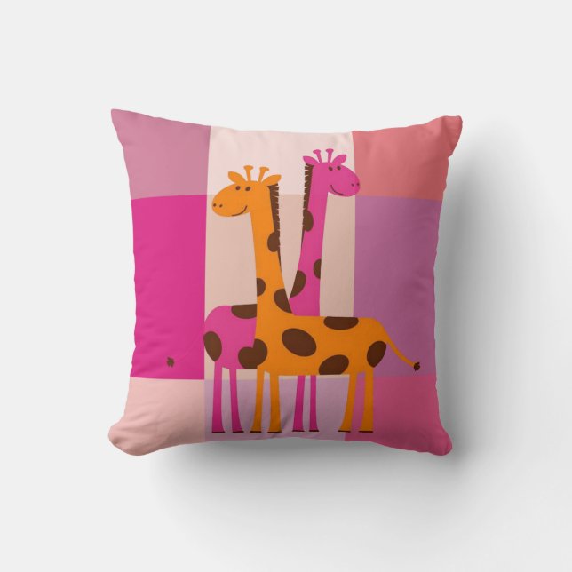 Coussin Jour des mères Jouer de l'oreiller Giraffe (Recto)