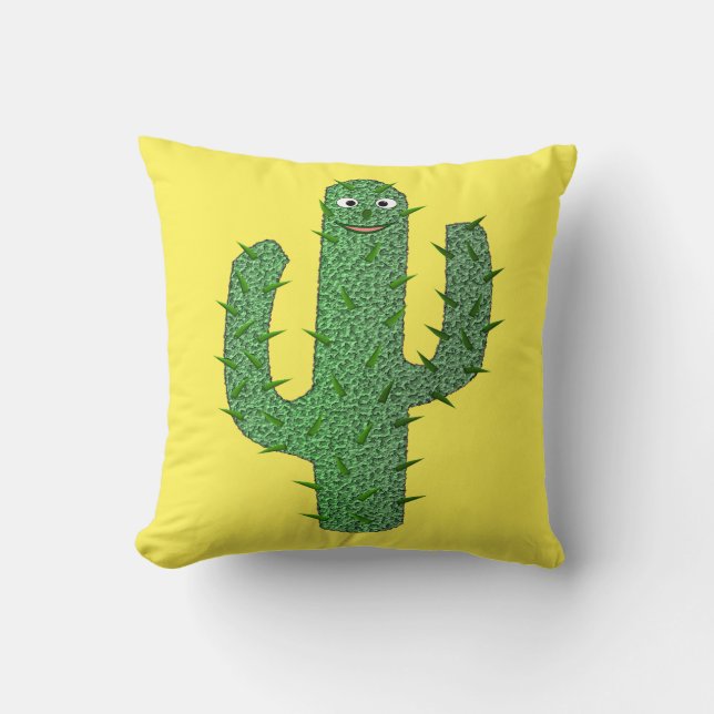 Coussin Jour des morts heureux Cactus double face (Recto)