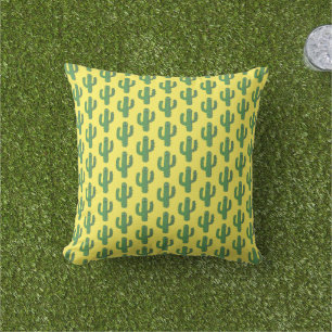 Coussin Jour des morts heureux Cactus Patterned