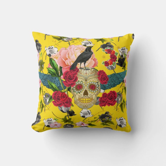 Coussin Jour des morts I Dia De Los Muertos Pillow (Recto)