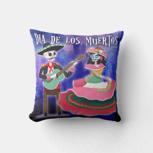Coussin Jour des Skeletons Morts Dia De Los Muertos