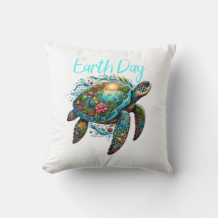 Coussin Jour des terres de la tortue de mer