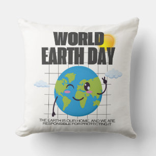 Coussin Jour des terres mondial - 22 avril Protéger notr