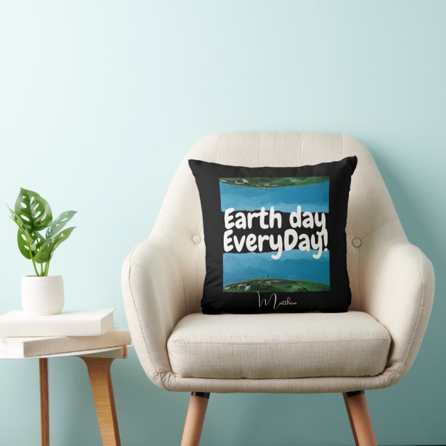 Coussin jour des terres quotidien, devenez écolo, science  (Chaise)