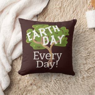 Coussin jour des terres tous les jours, devenez écolo, Sau