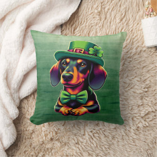 Coussin Jour des tours de chien de Lucky Dachshund, Shamro