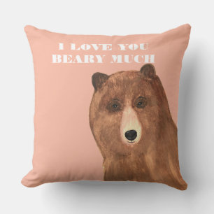 Coussin Jour des Valentines Je t'aime beaucoup