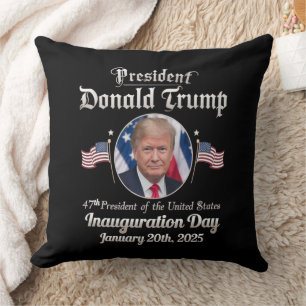 Coussin Jour d'investiture de Trump 2025 47e président des