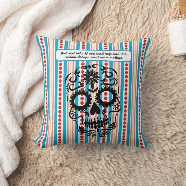 Coussin Jour du crâne de sucre des morts Día de Muertos (Couverture)