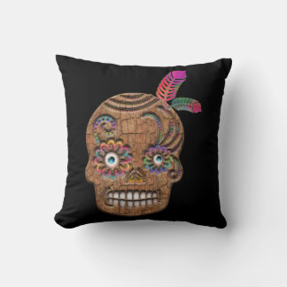 Coussin Jour du crâne de sucre mort (Cèdre)