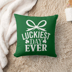 Coussin Jour le plus chanceux Saint-Patrick irlandais chan