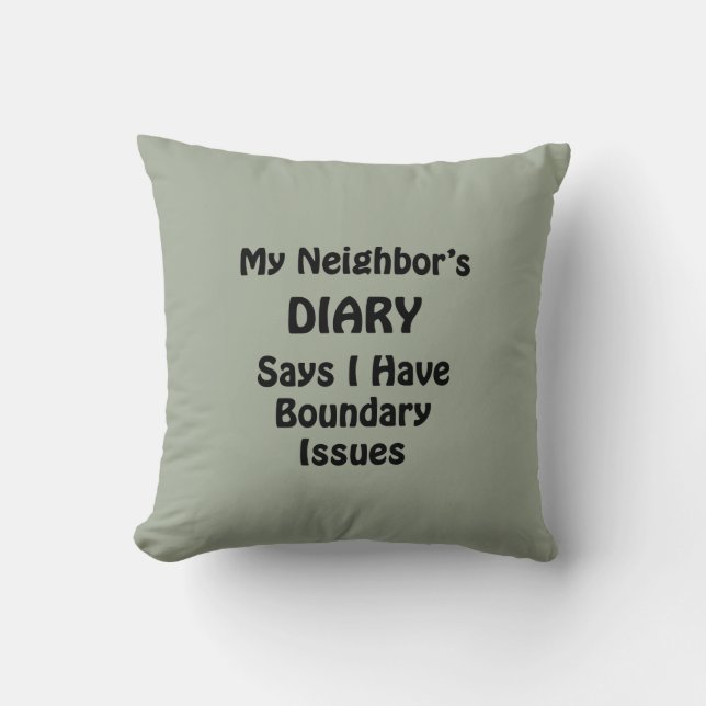 Coussin Journal de mon voisin (Recto)