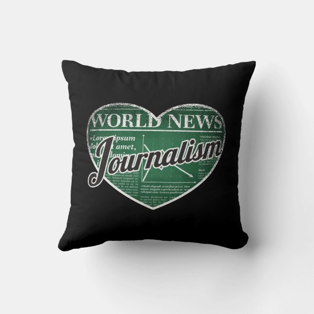 Coussin Journalisme Retro Coeur Blackboard Love (Verso)
