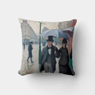 Coussin Journée de la Pluie de Paris par Gustave Caillebot
