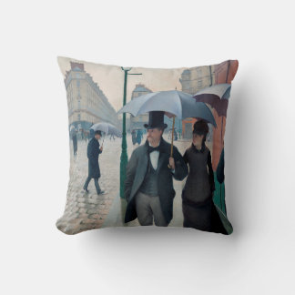 Coussin Journée de la Pluie de Paris par Gustave Caillebot
