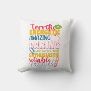 Coussin Journée de l'enseignant Enseignant de l'entretien