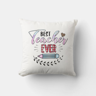 Coussin Journée de l'enseignant Meilleur enseignant jamais