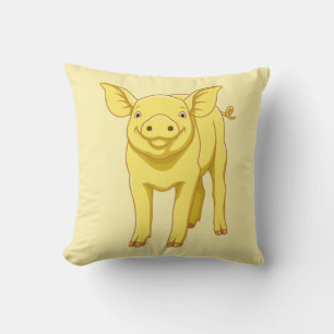 Coussin Journée du Cochon Jaune 17 juillet Adorable Porcel