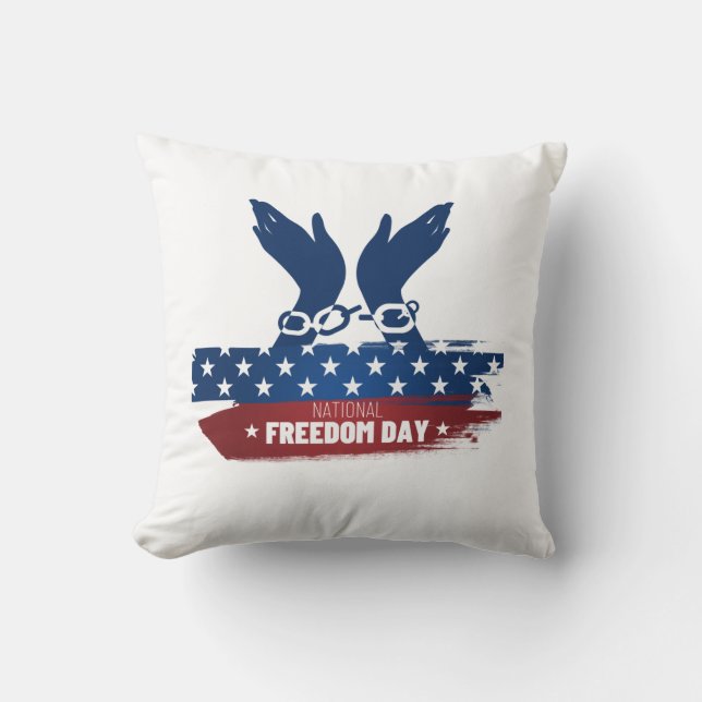 Coussin Journée nationale de la liberté (Recto)