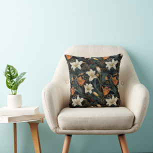 Coussin Jours de crème et d'orange Floral