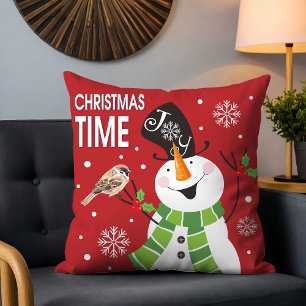 Coussin Jours fériés de Noël du motoneige blanc mignon