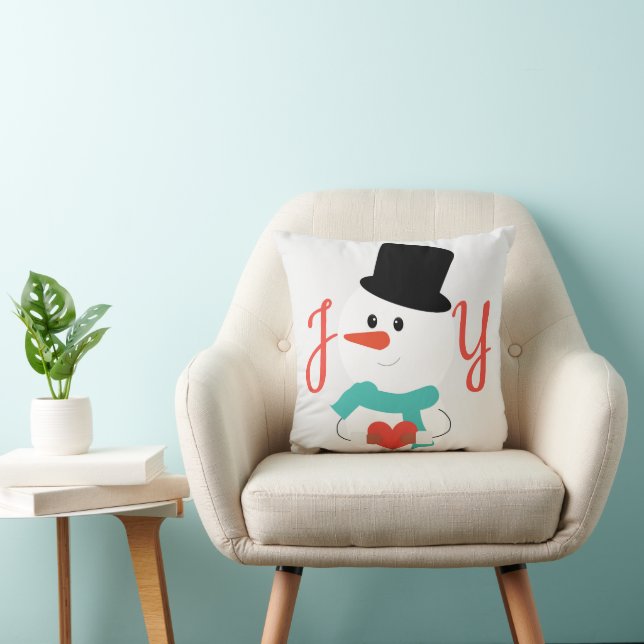 Coussin JOY et Love Snowman | Hiver mignon (Chaise)