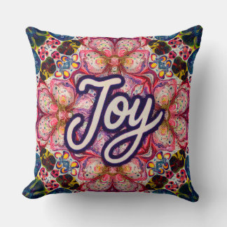 Coussin Joy Kaleidoscope Floral Pillow