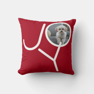 Coussin Joy Modèle photo Noël personnalisé