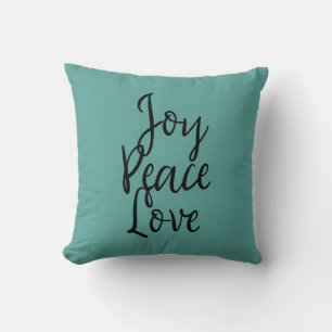 Coussin Joy Peace Love Citation Inspirationnelle