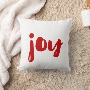 Coussin Joy police rouge tendance