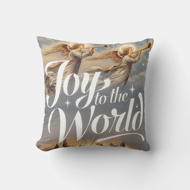 Coussin Joy to the World Christmas Design (Recto)