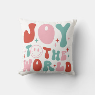 Coussin Joy To The World Retro Christmas
