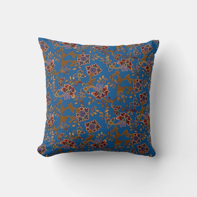 Coussin Joyau coloré Tone Moderne Motif Floral (Recto)