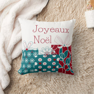 Coussin Joyeaux Noel French Louisiana Cajun Cadeau