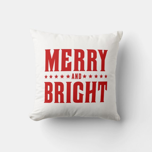 Coussin Joyeuse et brillante Letterpress Style No. 507 (Recto)