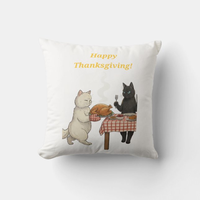 Coussin Joyeuse fête d'Action de grâce, Paper&pukku ! (Recto)